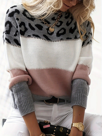 Lela | Sweater met Leopard Patroon