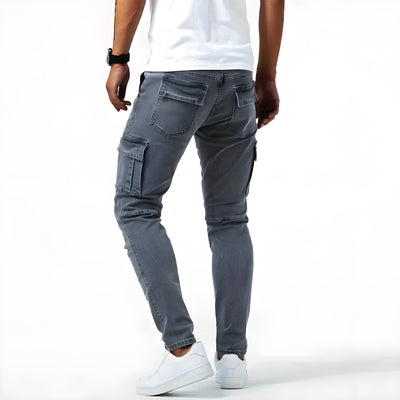 Jan | Elastische Denim Cargo Broek