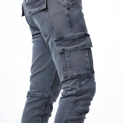 Jan | Elastische Denim Cargo Broek