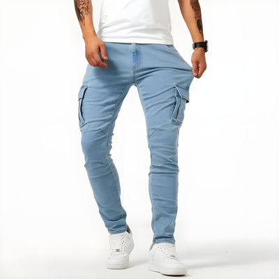 Jan | Elastische Denim Cargo Broek