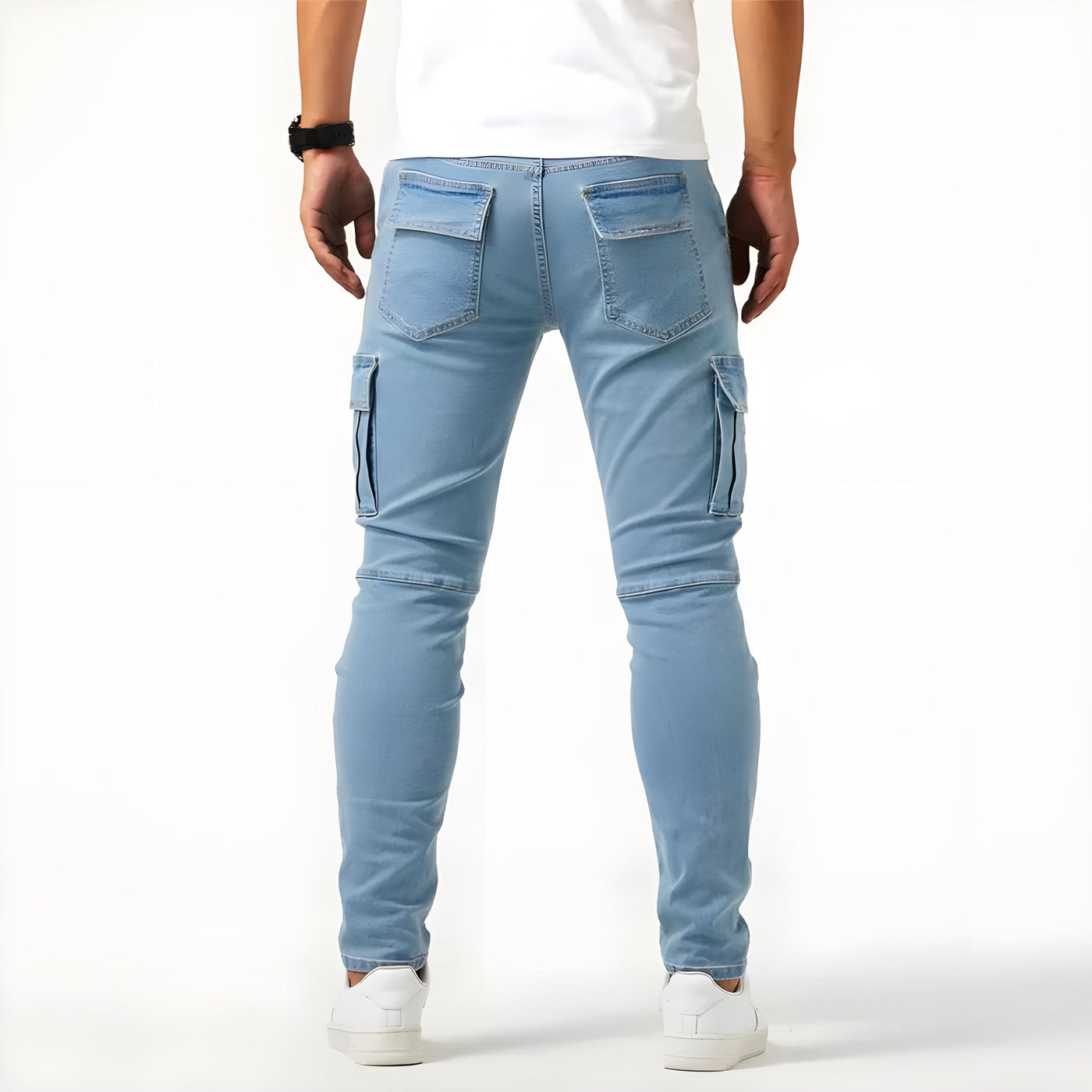 Jan | Elastische Denim Cargo Broek