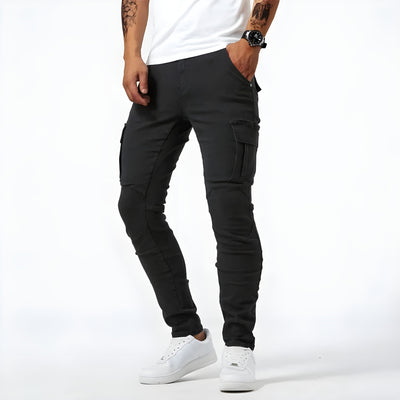 Jan | Elastische Denim Cargo Broek