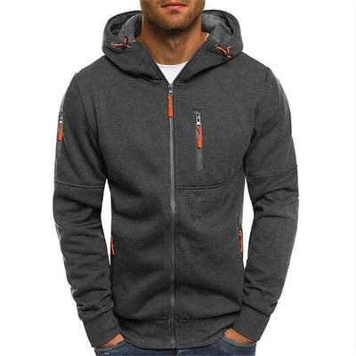 Adrian | Warme hoodie met rits