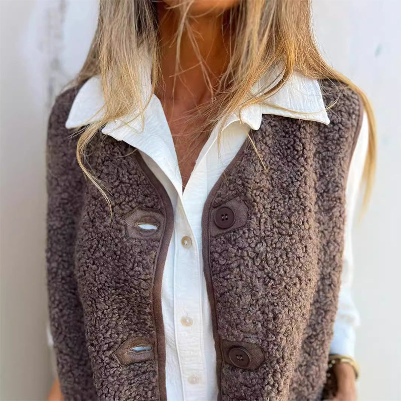 Britt | Dames Herfst Knoopvest Met Warme Wol™