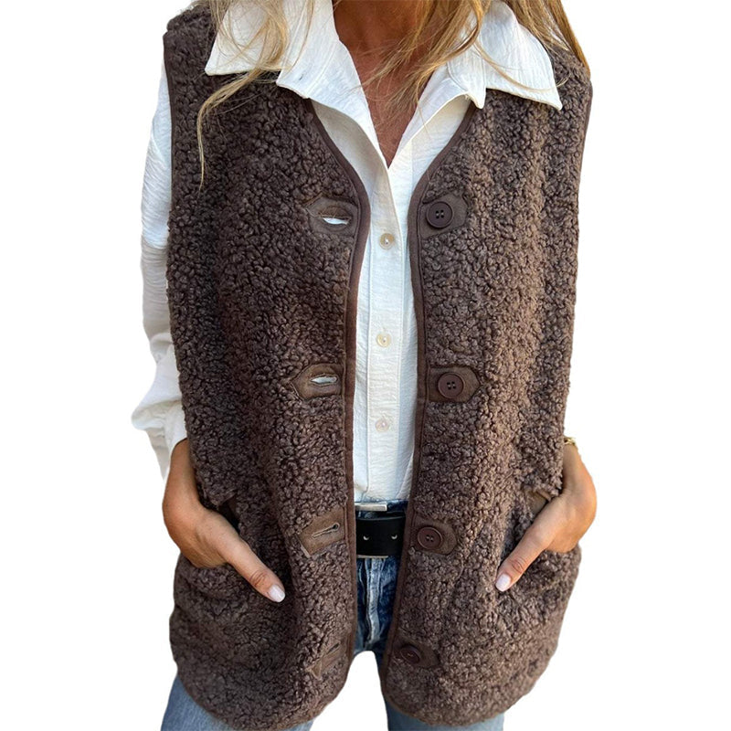 Britt | Dames Herfst Knoopvest Met Warme Wol™